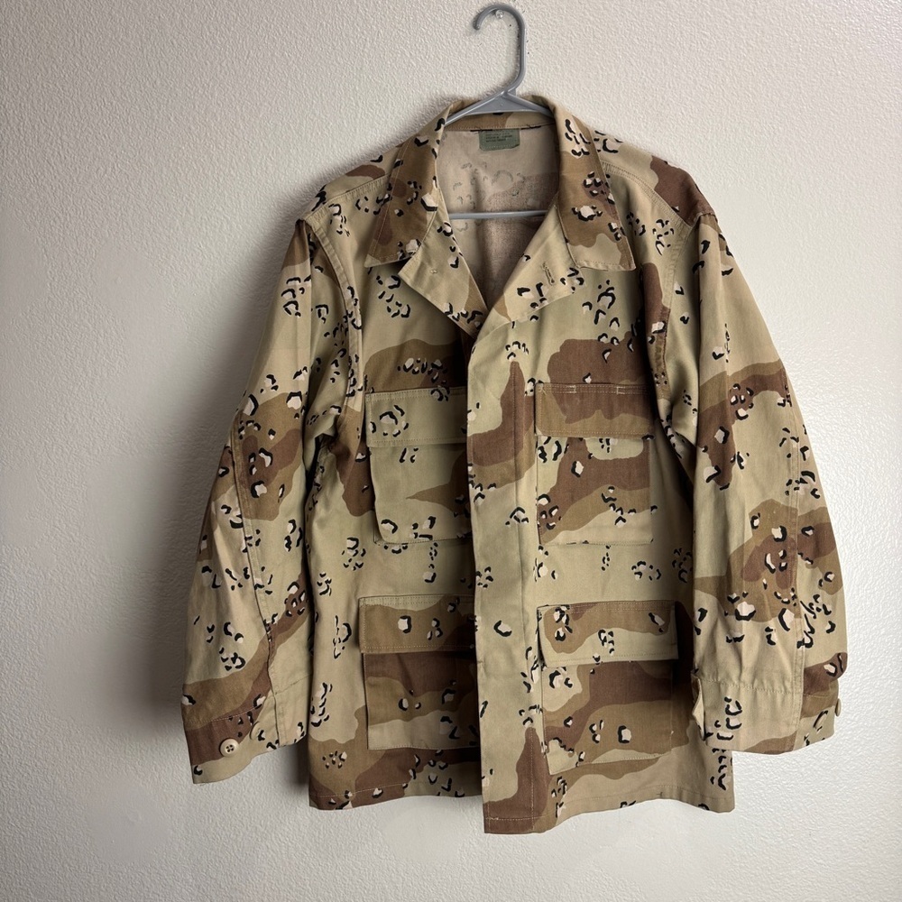 Army Vintage Brown Camo Jacket Size Large